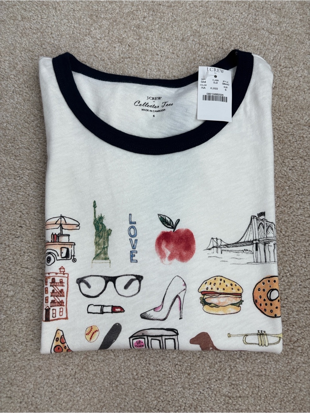 J. Crew NWT New York collector tee, size Small - Picture 2 of 9